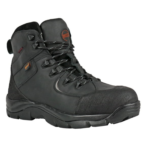 Hoss Men's Black Ridge Composite Toe Non Slip Puncture Resistant Safety Boot