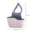 thumbnail image 2 of chaungfeng Kitchen Sink Caddy, Sponge Holder Plastic Soap Holder, Hanging Ajustable Strap Faucet Caddy with Drain Holes for Drying (3.3"x8.3"), 2 of 7