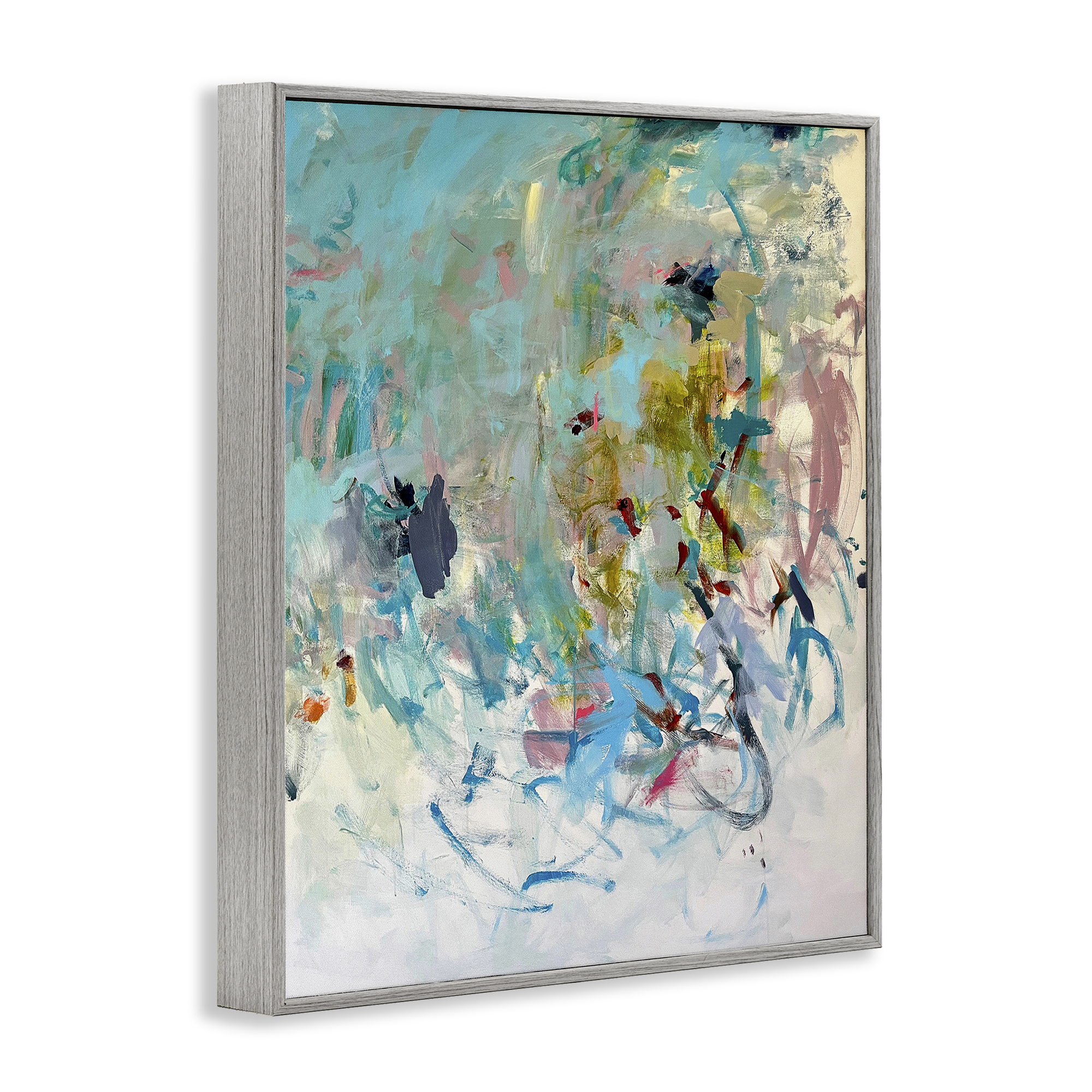 Stupell Industries Chaotic Ombre Scribble Abstract Painting Gray Framed Art Print Wall Art, 24 x 30