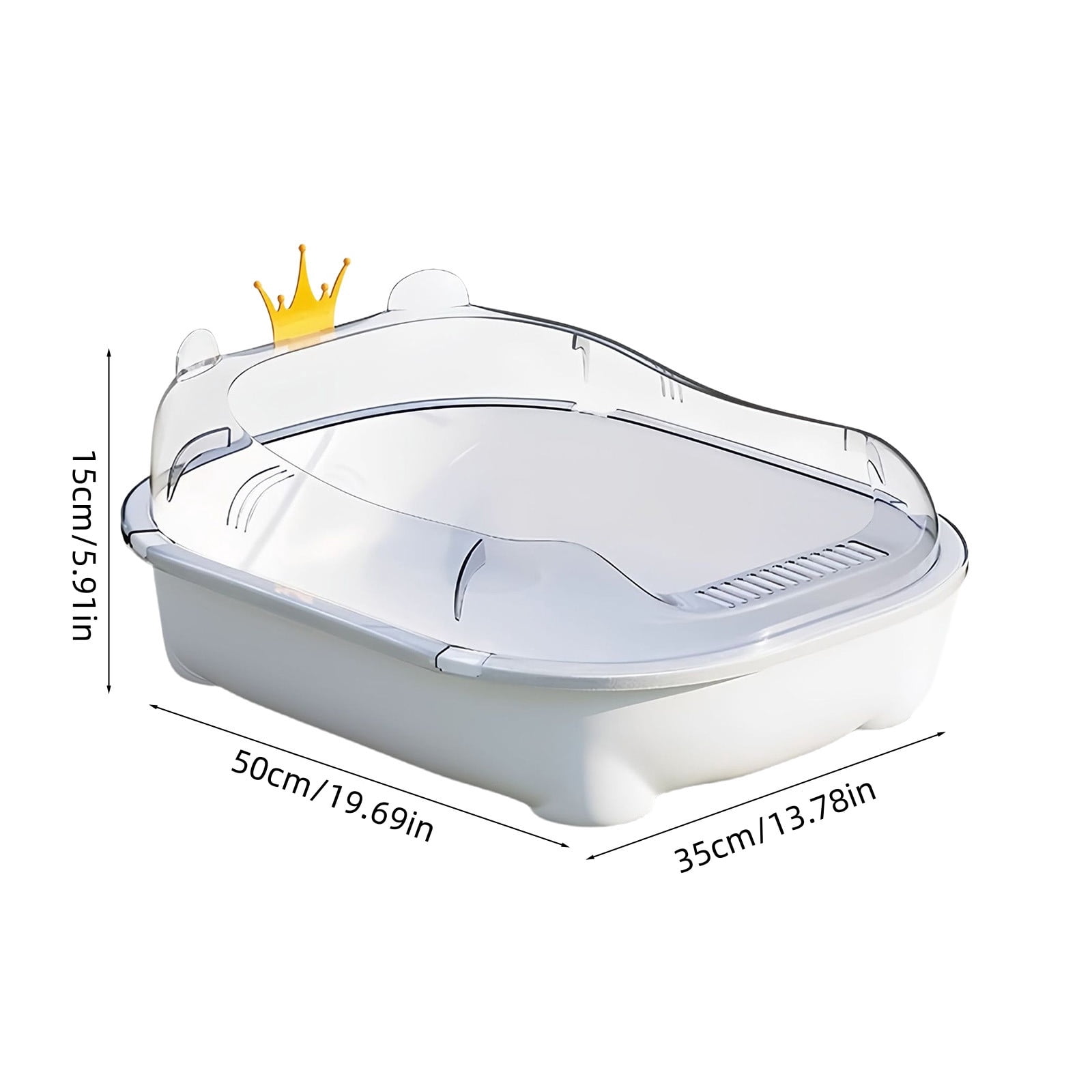 Viflosae Liter Box Cats Box Semi Enclosed Cats Litter Box with High Sides Front Opening Odor Control Kitty Litter Pan with Removable Lid Foolproof Clean Cats Toilet for Indoor Use