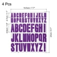 thumbnail image 2 of Uxcell 4 Hojas Calcomanías de Letras de Vinilo 9.1'' x 7.7'' para Calcomanía Interior Exterior Púrpura, 2 of 5
