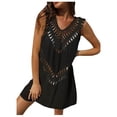 thumbnail image 2 of CHENge Women Swimsuit Crochet Swim Cover Up 2026 Swimwear Cover-Ups Summer Bathing Suit Swimwear Mesh Knit Beach Dress Vacation Outfits, 2 of 7
