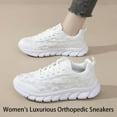 thumbnail image 3 of Women's Orthopedic Mesh Sneakers, Lace Print Breathable Arch Support Shoes, 3 of 7