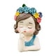 thumbnail image 1 of Maceta de niña, florero, escultura, regalo vívido, decorativo, lindo organizador de plantas Abrigo azul, 1 of 9
