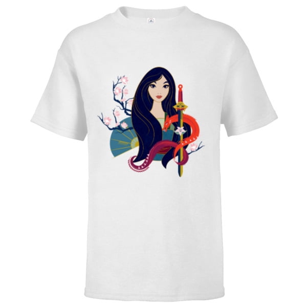 Modern Mulan Short Disney - and Sleeve Style Deco Customized-Athletic T-Shirt - Princess for Art Heather Kids Mushu