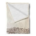thumbnail image 2 of Oriental Soft Flannel Fleece Throw Blanket, Complex Design Mandala and Paisley Nature Inspired Traditional Victorian Revival, Cozy Plush for Indoor and Outdoor Use, 70" x 90", Brown Tan, by Ambesonne, 2 of 5