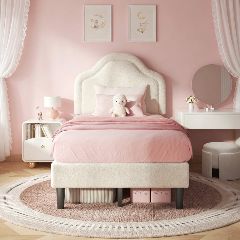 Patbrela Twin Bed, Cloud Headboard with LED Light photo 2