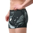 thumbnail image 2 of Sikiie Forest Black Ghost Warrior Print Men's Boxer Briefs, Elastic Waistband Boxer Briefs Leggings-Small, 2 of 5