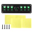 thumbnail image 3 of koolsoo 6 Gang Rocker Switch Panel Backlit Voltage Display for Vehicles UTV Rvs Green, 3 of 9