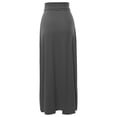 thumbnail image 3 of A2Y Women's Basic Foldable High Waist Floor Length Maxi Skirts Ash Grey S, 3 of 5