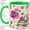 Green, variant on Flamingo Backpack Accent Mug, 11oz Ceramic Coffee Cup for Students