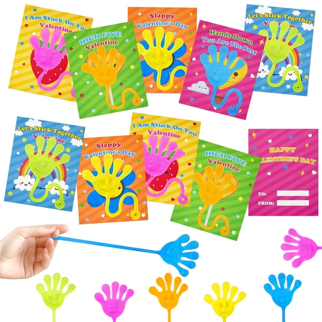 Juego de 28 juguetes Slappy Sticky Hands para el día de San Valentín para niños