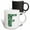 Multicolor, variant on 3drose, Cute Green Four Leaf Clover Curly Cue Monogram Initial F, 11oz Two-tone Blue Mug