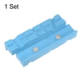 thumbnail image 3 of Uxcell Magnetic Vise Jaws 6 Inch Magnet U-Grooves Soft Bench Jaw Pads Covers, Blue, 3 of 6