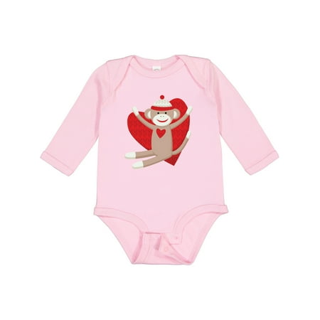 

Inktastic Hug Sock Monkey Gift Baby Boy or Baby Girl Long Sleeve Bodysuit