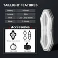 thumbnail image 5 of Bike Turn Signals,Bright Bicycle Turn Signals Front Back IPX5 Waterproof Wireless Remote Control Rear Bike Light USB Rechargeable LED Bike Flashlight for Mountain Bike,Bicycle,Scooter, 5 of 6