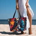 thumbnail image 5 of Rocae Rock Skull Singer for Large Women's Waterproof Beach Bag Tote with 7 Pockets Pool Bag for Travel Gym Vacation, 5 of 6