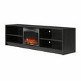 Mainstays Fireplace TV Stand, for TVs up to 75", Black Oak