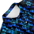 thumbnail image 4 of NAMTYQX Tshirts Shirts for Men Button Front Textured Graphic Light Casual Short Sleeve Plus Size V Neck Funny Hawaiian Shirts for Men Royal Blue Size L, 4 of 5