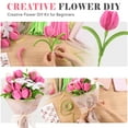 thumbnail image 3 of CandWuom Pink Green Pipe Cleaners Flower Kit for Graduation Gifts, Chenille Stems for Pipe Cleaner Tulip Flowers Bouquets Making, 3 of 7