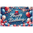 thumbnail image 5 of Colorful Theme Birthday Banner Decorative Design Party Backdrop for Kids Celebration Patriotic Event Indoor Decoration, 5 of 8
