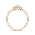 thumbnail image 2 of Angara Natural 0.4 Ct. Aquamarine with Diamond Solitaire Ring in 14K Rose Gold for Women (Ring Size: 3), 2 of 9