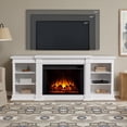 thumbnail image 2 of Real Flame Eliot 81" Grand Electric Fireplace TV Stand in White, 2 of 9