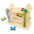 thumbnail image 2 of Cartoon Children Wooden Ladder Gliding Car Racing Track Educational Slide Toy, 2 of 4