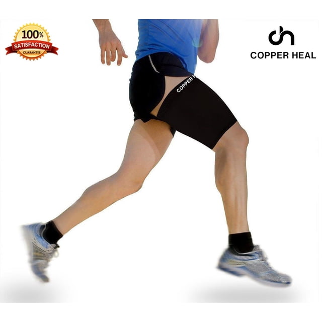 Muslera de Compresión Copper Heal imbuida con cobre para recuperación de esguince tendón la corva ingle Lesión Cuádriceps Muscular COPPER HEAL COPPER HEAL XL