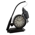 thumbnail image 1 of Hometime Metal Mantel Clock - Fishing Rod & Fish, 1 of 1