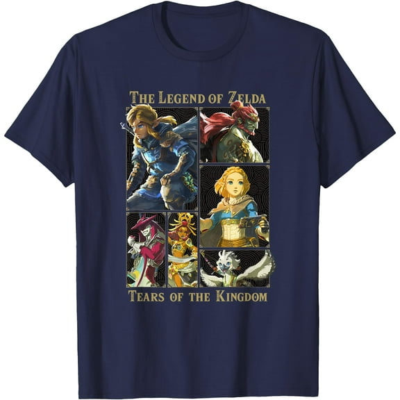 Legend of Zelda Tears of the Kingdom Character Box Up DTG Print Unisex T-Shirt