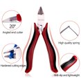 thumbnail image 3 of SPEEDWOX Diagonal Cutting Pliers Side Nippers 4 Inches Micro Wire Cutters Precision Plastic Nippers with Spring Mini Side Cutting Angled Head Fine Plier Professional Jewelry Making Tool, 3 of 8