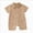 A22-Brown, variant on Baby Boy Summer Clothes Texture Button Down Shirt Romper Jumpsuit Short Sleeve Bodysuit
