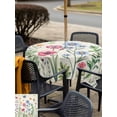 thumbnail image 5 of Outdoor Tablecloth with Umbrella Hole for Patio/Picnic/Party/Camping, Spring Floral Waterproof Table Cloth Square Cover Washable, Pink Blue Flowers Butterfly Farmhouse (54"x 54"), 5 of 8