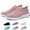 Pink, variant on Women's Slip On Walking Shoes with Arch Support Lightweight Sock Tennis Sneakers Anti-Slip Elastic Knit Breathable for Gym Casual Sneakers