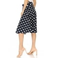 thumbnail image 2 of Women's Casual Floral A-line Printed High Waist Bow Tie Belted Knee Length Midi Skirt, 2 of 6