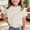 Beige, variant on LJEFF Girls Cute Print Rhinestone T-Shirt, Short Sleeved Crew Neck Cotton Comfort Summer Casual Tee Purple Size 10 Yres