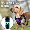thumbnail image 6 of BARKBAY No Pull Dog Harness for Large Dogs with 2 Metal Leash Clips Reflective and Easy Control Handle for Walking Training Running Purple,S, 6 of 11