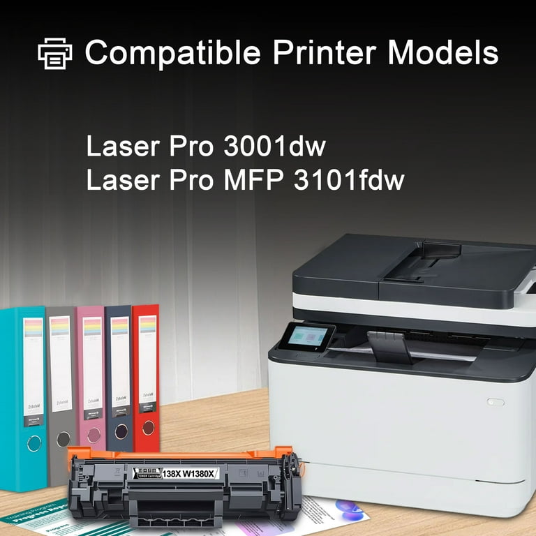 VICTONER 138X Black Toner Cartridge 2-Pack - Compatible With HP Pro Printers