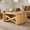 Natural, variant on DRNANLIT 2-in-1 Multi-Function Adjustable Coffee-Dining Table, Natural Wood Finish, Ideal for Small Apartments and Multi-Functional Spaces, Natural
