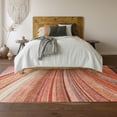 thumbnail image 6 of Addison Rugs Mayfield Washable Transitional Stripes Terracotta Rectangle Rug, 8' x 10', 6 of 6