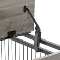 thumbnail image 3 of Llinc Store Dog Crate With Side Table, 3-Way Opening Dog Kennel Side Table On Wheels With Double Doors And Lift Top 43.7" W x 30" D x 31.1" H, Grey, 3 of 11
