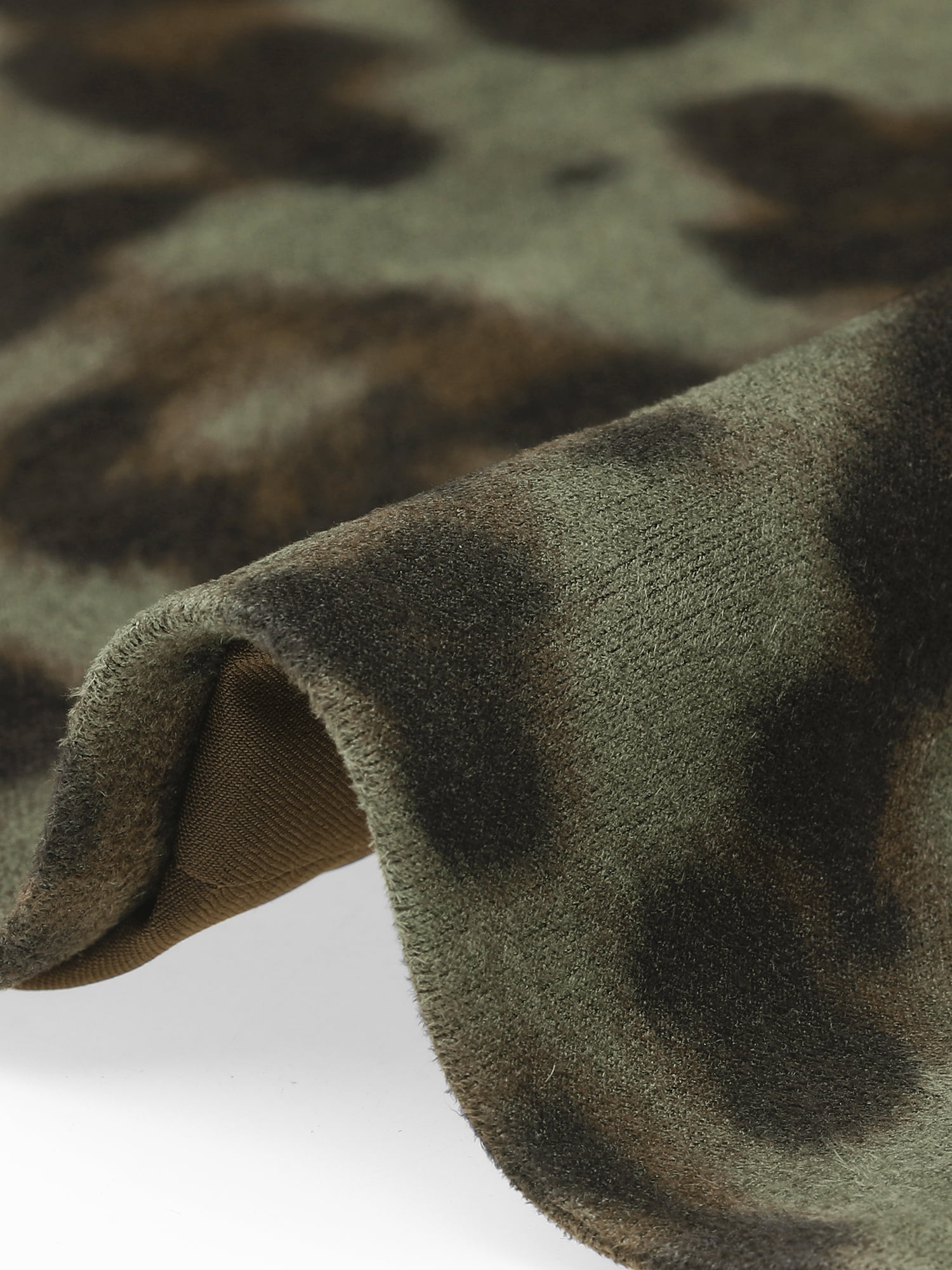 DARING DIVA Women's Fashionable Animal Print Trench Coat S Light Green