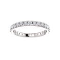 thumbnail image 4 of 7/8 ctw Diamond Eternity Ring Stackable French Prong Wedding Band 14k Gold White, 4 of 4