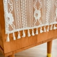 thumbnail image 5 of Bedside Tablecloth Tassels Table Cover Nightstand Table Runner Tabletop Dustcover TV Dustcover for Furniture Décor, 15×36inch, 5 of 6