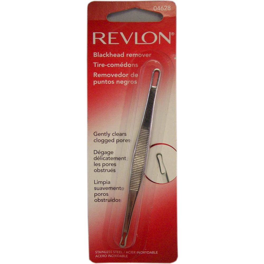 Blackhead remover на русский. Экстрактор для очищения пор Tweezerman Blackhead Extractor. Пинцет в чехле Revlon.