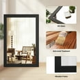 thumbnail image 3 of Anyrose 36.2"x24" Rectangular Wooden Framed Vanity Bathroom Mirror, Black, 3 of 5