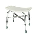 thumbnail image 2 of Kepooman 19" Shower Chair Bath Bench, Adjustable Shower Stools for Seniors, Elderly, Disabled, Shower Bench Seat Without Back, White, 2 of 9