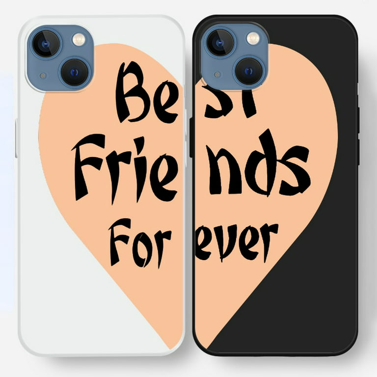 Bff Friends Forever Always Black White Phone Case Cover For iPhone 11 pro max 12 13 7 8 Plus 6 X XR XS SE Cute Couple - Walmart.com