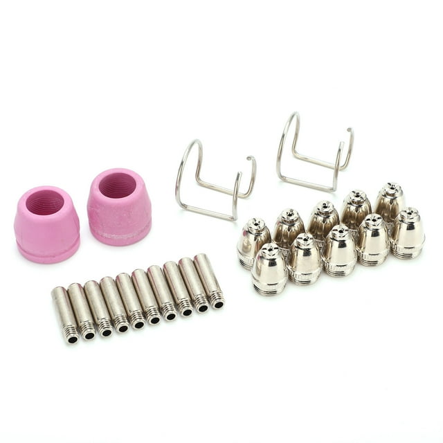 Plasma Cutting Torch Consumables Kit, Multifunction Ceramics Nozzle Consumables Kit Tip Easy Use For Repair Tool 12pcs,24pcs,30pcs,55pcs,95pcs